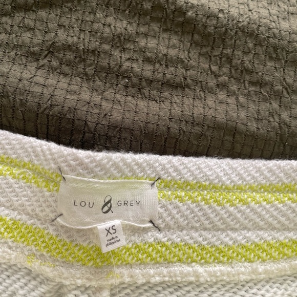 Lou & Grey striped White and lime green Shorts - Picture 3 of 4